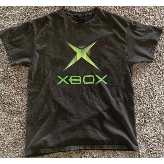 Vintage Original Gaming Logo Green Black Tee - Y2K Gamer Shirt NEW ITEM