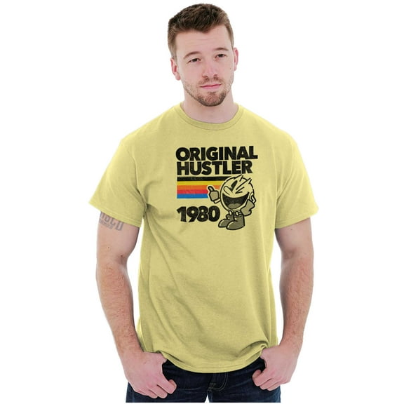 Vintage Original Hustler PACMAN Game Men's Graphic T Shirt Tees Brisco Brands S