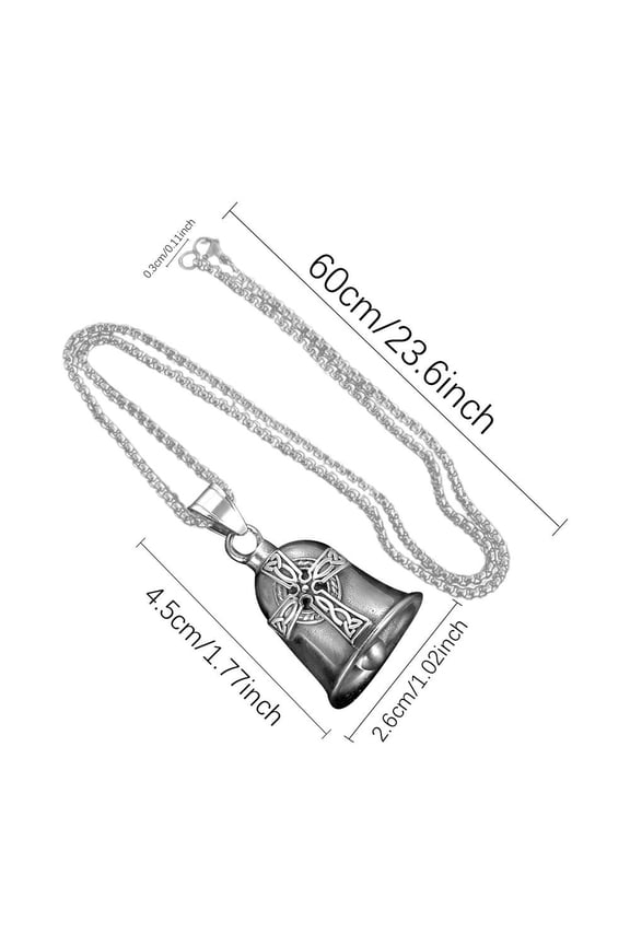 Vintage Ornament Motorcycle Bell Hanger Charm Riding Bell Necklace For Men Motorcycle Accessories Jewelry Lucky Ornament