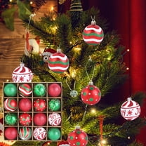 Vintage Ornaments for Christmas Tree - 16Pcs Christmas Decoration Supplies Colorful Christmas Set 6cm Plastic Window Decoration Christmas Tree Small Pendant Christmas Decorations