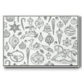 thumbnail image 1 of Vintage Ornaments - Framed Gallery Wrapped Holiday Canvas - 25 x 37 - White Frame, 1 of 8