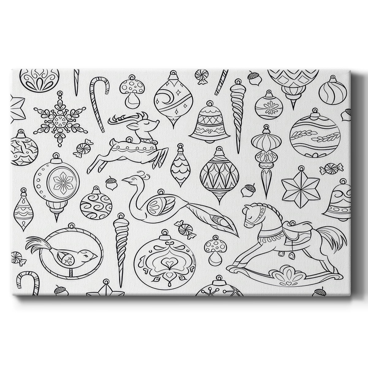 Vintage Ornaments- Gallery Wrapped Canvas