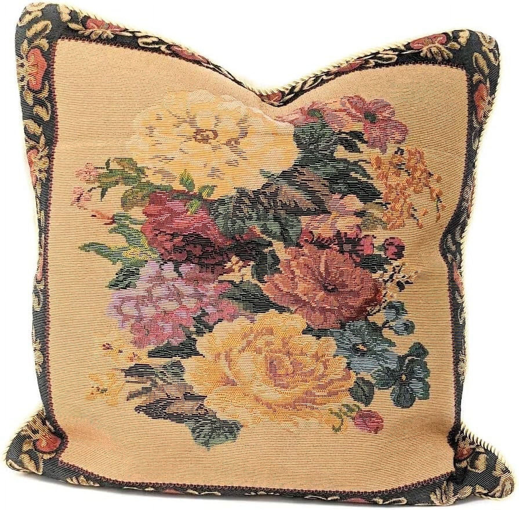 Vintage Ornate Floral Tapestry Throw Pillow Cover Breath Of Spring