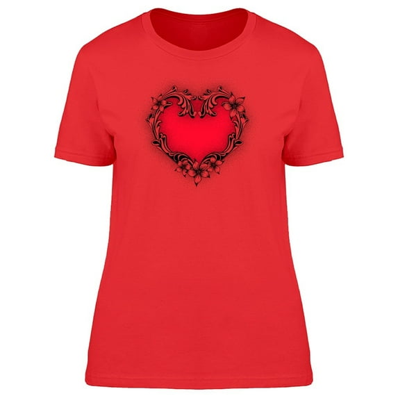 Vintage Ornate Heart Tee Women's -Image by Shutterstock