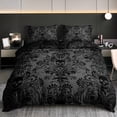 thumbnail image 1 of Vintage Ornate Skull Comforter Set, Dark Academia Aesthetic, Queen/King Size, Gothic Home Bedding, 1 of 5