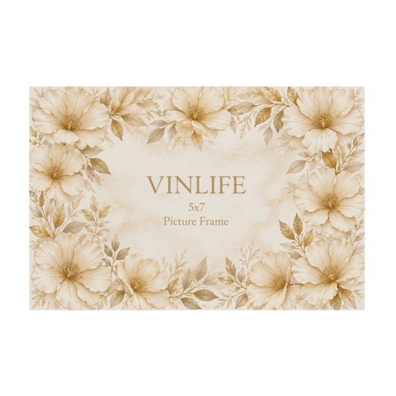 Vintage Ornate White and Gold Floral Picture Canvas Wall Art for Gallery Wall 12*18in