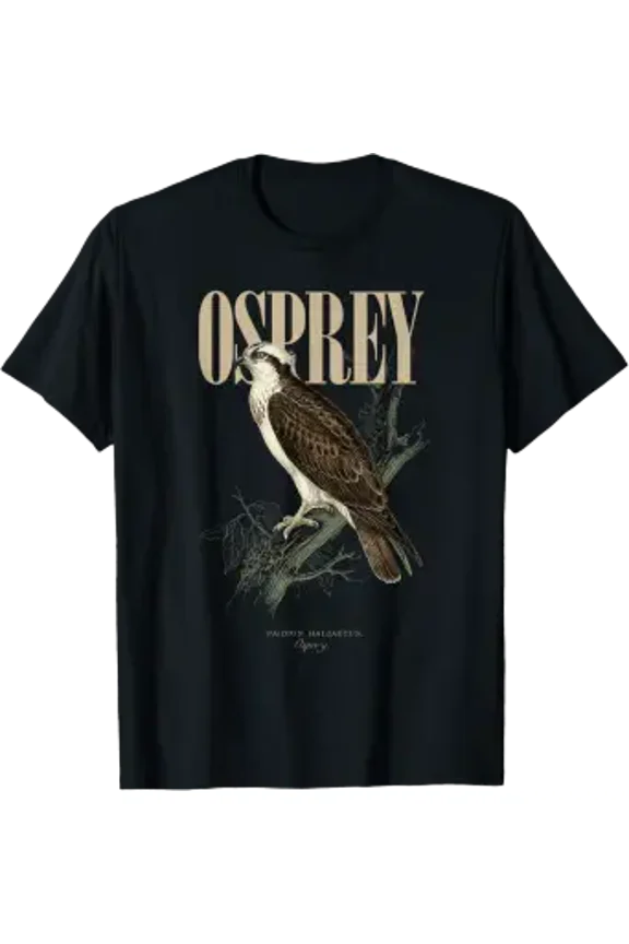 Vintage Osprey Bird Watching Art Nature Love Birds T-Shirt