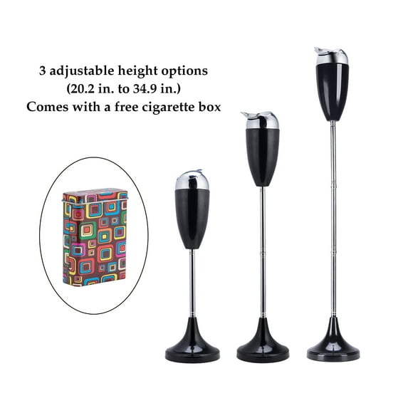 Vintage Outdoor Floor Standing Cigar Ashtray Height Adjustable