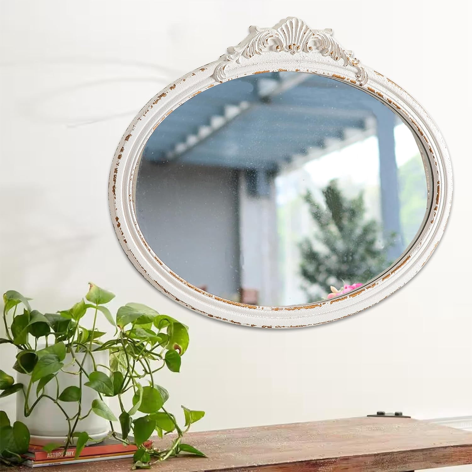 Free Shipping! Sintosin Vintage Oval Bathroom Mirrors for Over Sink 24 ...