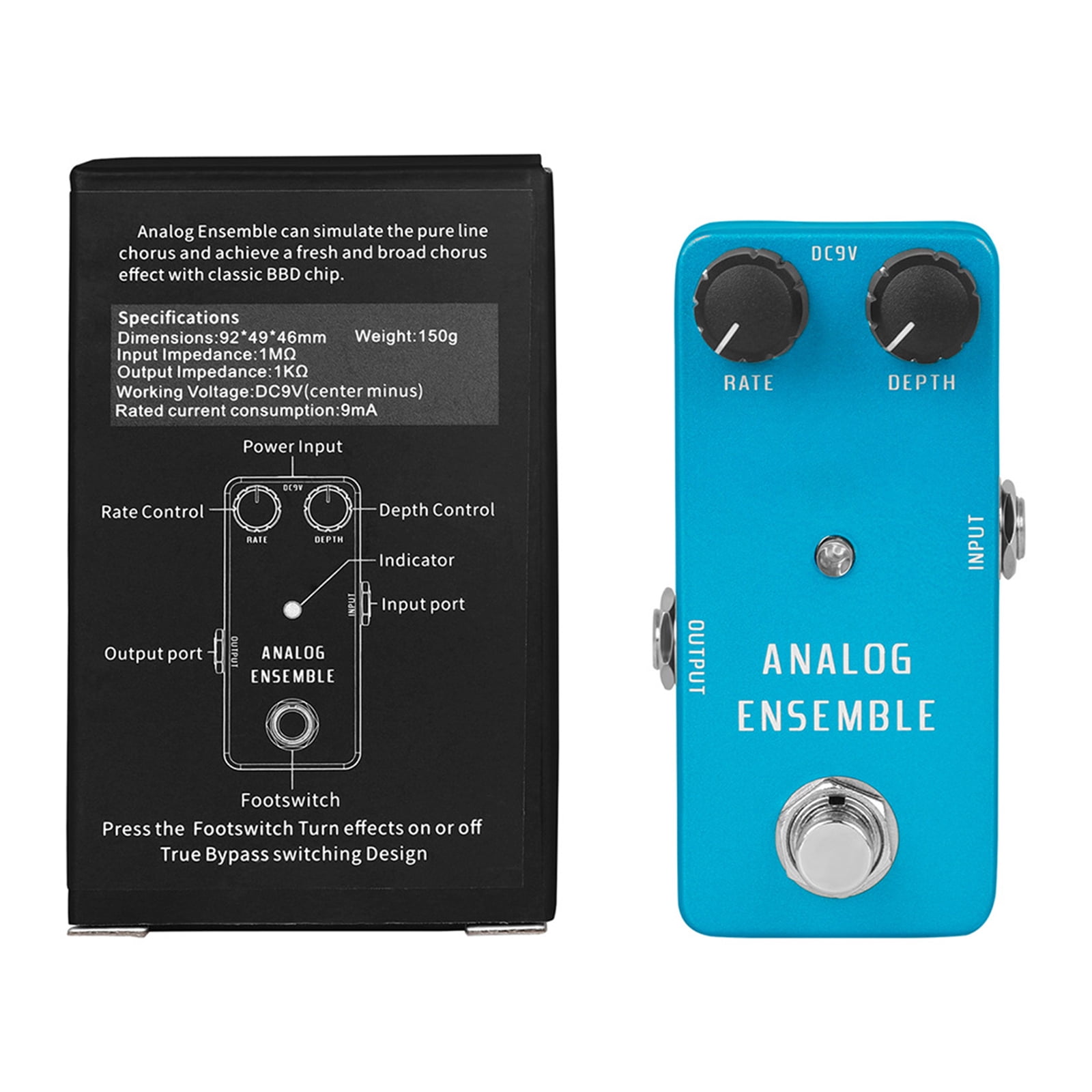 Vintage Overdrive Pedal Metal Guitar Effector Aluminum Alloy Texture Suitable for Guitarists and Music Producers Present