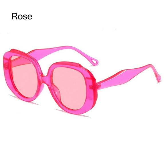 Vintage Oversized Trendy Glasses Round Frame Women's Sunglasses Sun Glasses Shades ROSE