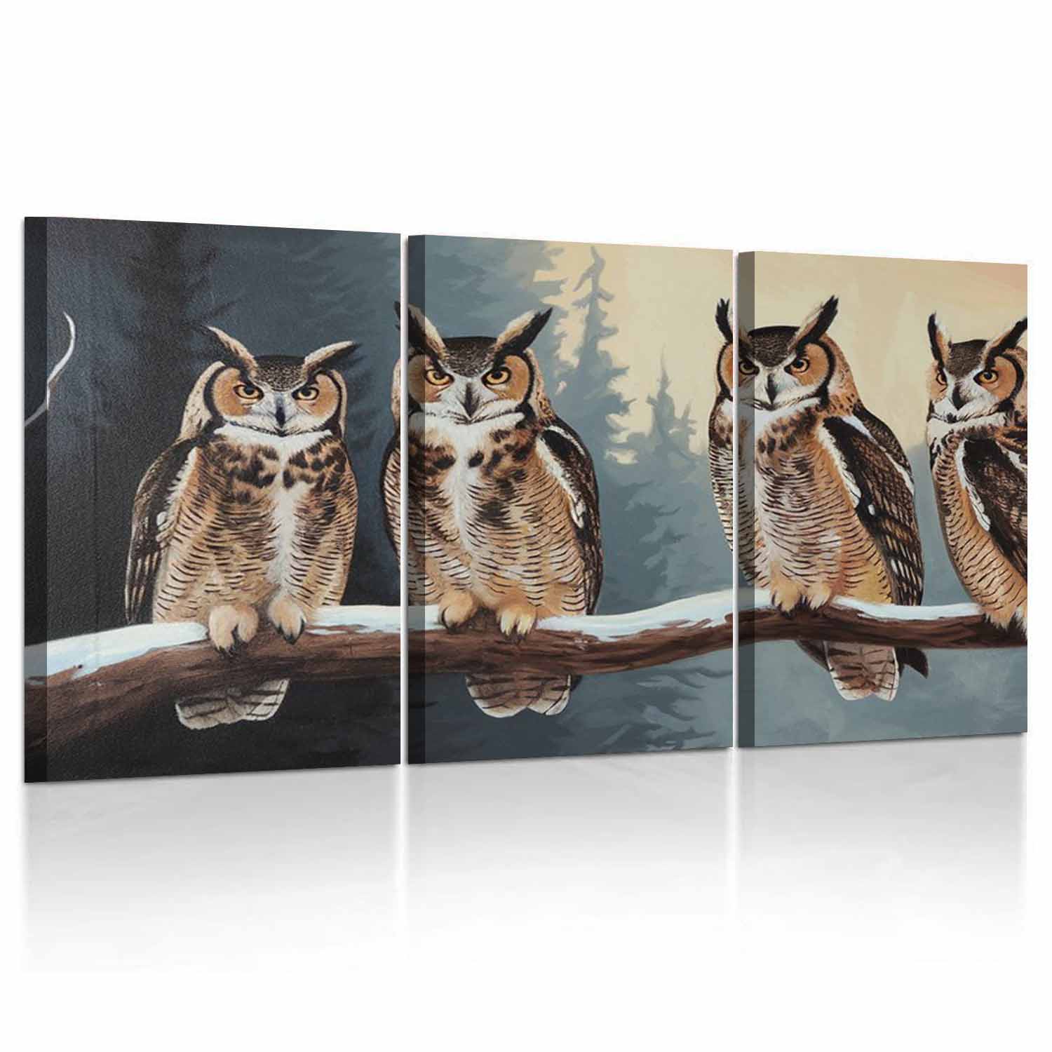 Vintage Owl Canvas Wall Art Print Paintings for Bedroom Living Room ...