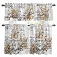 thumbnail image 1 of Vintage Owl Kitchen Curtains Sets for Windows 24 Inch Length, Rustic Sping Floral Botanical Postmark Rod Pocket Window Treatments Tier Curtains and Valances Set for Bedroom/Bathroom, 1 of 8