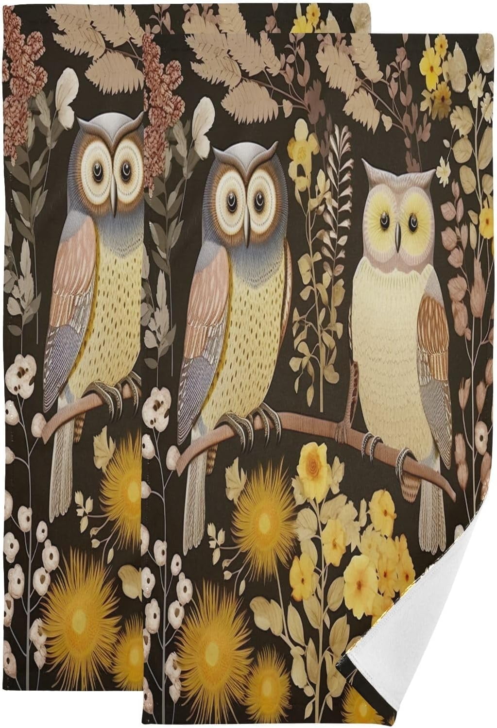 Vintage Owls Hand Towels Set of 2 Ultra Soft and Highly Absorbent Bathroom Decorative Towels Breathable Comfort Fingertip Towels for Bathroom Gym Shower Spa 14x28 Inch Wash cloth Walmart