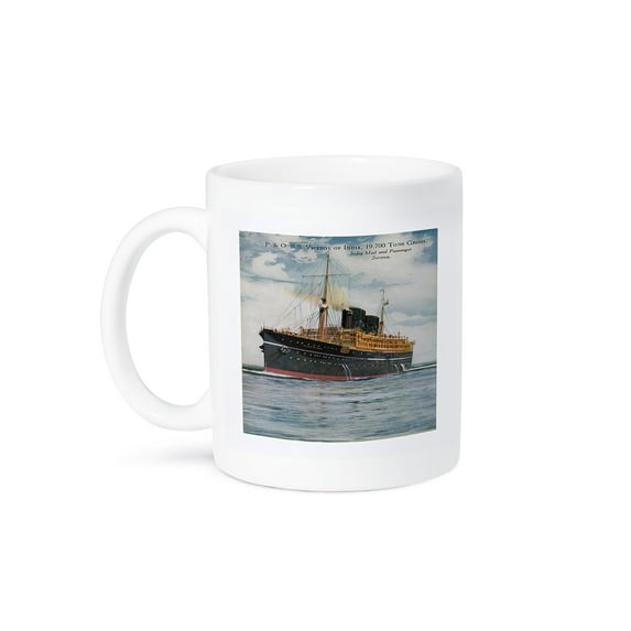 Vintage P And O S.S. Viceroy Of India Mail And Passenger Service Ocean Liner Poster, 15oz Mug
