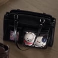 thumbnail image 1 of Vintage PU Ita Bag for Women, Clear Display Window, Adjustable Strap, Magnetic Snap Closure & Large Capacity, Shoulder Handheld Crossbody Commuter Bag (13.4" x 7.9" x 3.9", ~1.76 lb), 1 of 11