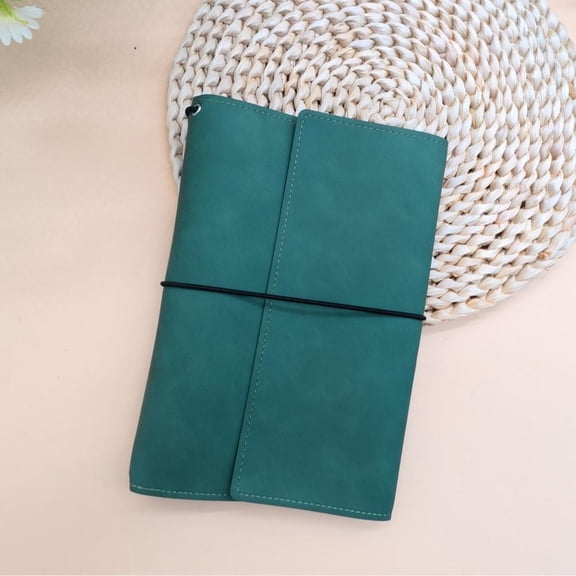 Vintage PU Leather A5 Loose Leaf Journal Cover, Refillable Notebook Holder with Card Slot Pen Loop