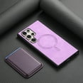 thumbnail image 1 of Vintage PU Leather Magnetic Back Case Cover for Samsung Galaxy S25 Ultra, Detachable Card Slot Portable Design Magsafe Anti-drop Shockproof 2 In 1 Phone Case Cover for Samsung Galaxy S25 Ultra, Purple, 1 of 10