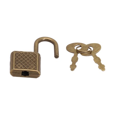 Vintage Padlock Lock Notebook Luggage Belt Padlock Lock With Key Locks Hardware