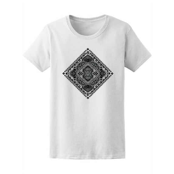Vintage Paisley Ethnic Mandala T-Shirt Women -Image by Shutterstock, Female x-Large