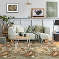 thumbnail image 1 of Vintage Paisley Floral Power-Loomed Indoor Area Rug, 8' x 10', Slate by Blue Nile Mills, 1 of 6
