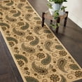 thumbnail image 1 of Vintage Paisley Floral Power-Loomed Indoor Area Runner, 2'7" x 8, Beige by Blue Nile Mills, 1 of 4