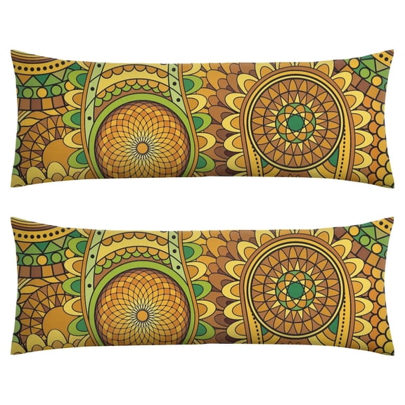Vintage Paisley Pattern Body Pillow Cover 20x54 - Elegant Floral Boho Pillowcase with Zipper, Full-Length Support for Back & Hips, Stretchy & Durable Fabric