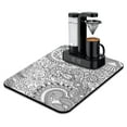 thumbnail image 1 of Vintage Paisley Pattern Dish Drying Mat, Mandala Inspired Absorbent Coffee Bar Mat, Floral Elegant Kitchen Counter Protector, 1 of 4