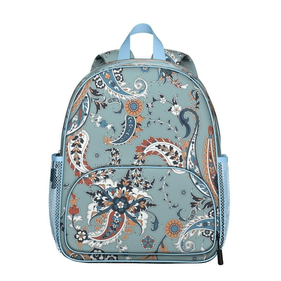 Vintage Paisley Pattern School Backpack - Waterproof Ergonomic Student Daypack with Breathable Mesh