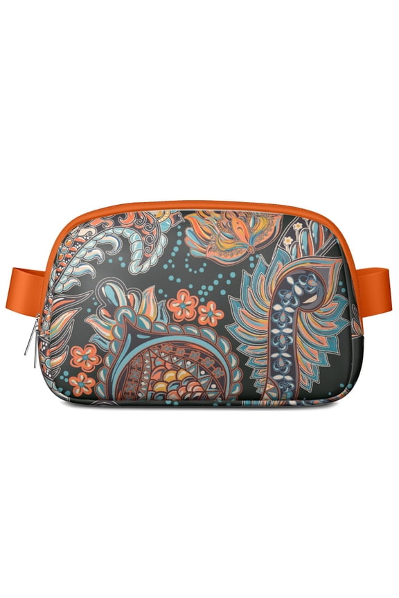 Vintage Paisley Pattern Waist Bag – Elegant Floral Fanny Pack with Boho Artistic Aesthetic