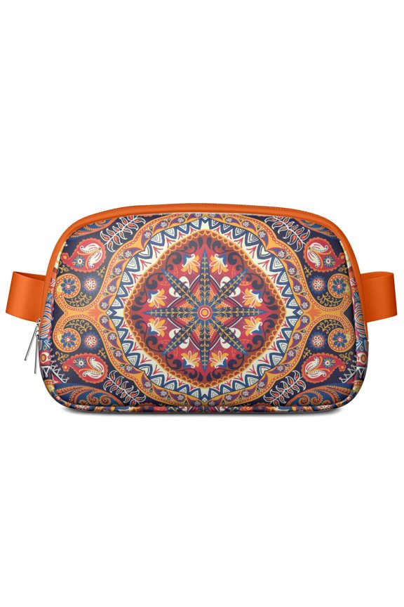 Vintage Paisley Pattern Waist Bag – Elegant Floral Fanny Pack with Boho Artistic Aesthetic