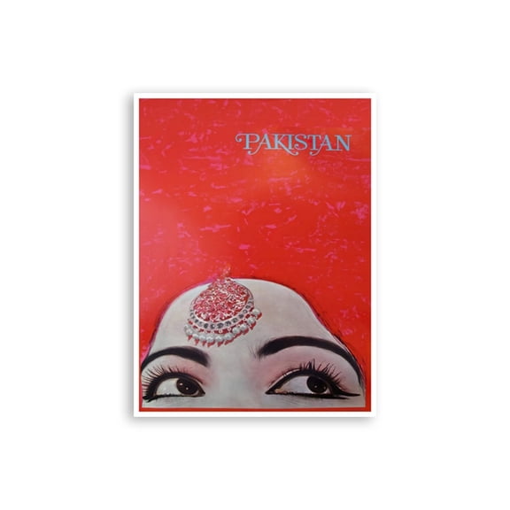Vintage Pakistan Art Travel Poster, Wall Decor, Poster Only