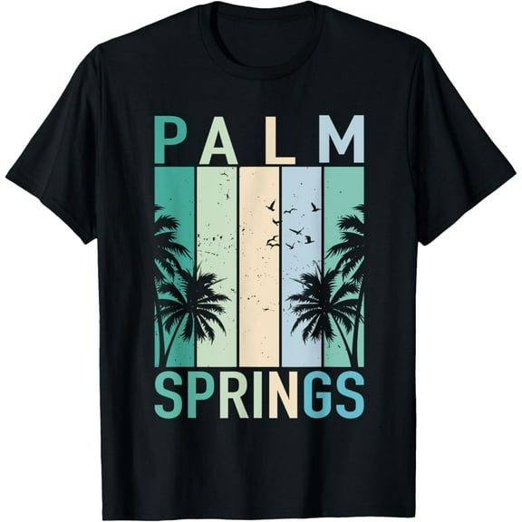 Vintage Palm Springs California Ca Vacation Souvenir Gifts T-Shirt100% cotton