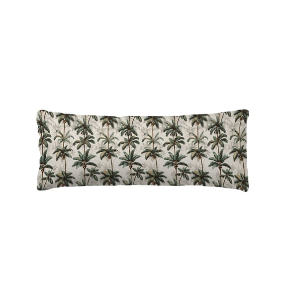 Vintage Palm Tree Body Pillow Cover 20 x 54 Inch Decorative Pillow Cover Summer Tropical Botanical Watercolor Lumbar Pillowcase Seasonal Rectangle Cushion Case for Couch Sofa Bed Living Room
