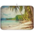 thumbnail image 1 of Vintage Palm Tree Dish Drying Mat, Absorbent Microfiber Pad Protector For Kitchen Counter Top Mat Dish Drainboard 16x18in Home Decor, 1 of 7
