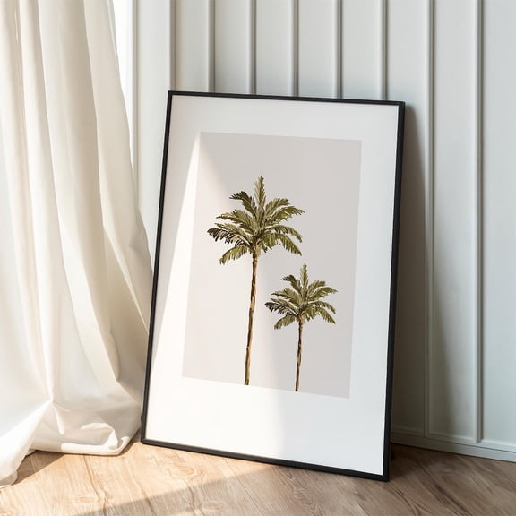 Vintage Palm Tree Print, Boho Coastal Wall Art Home Decor #922, Unframed Poster Size 8x12