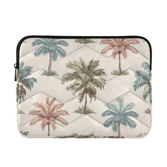 Vintage Palm Trees with Multicolor Quilted Laptop Protective Cases Computer Sleeves Tablet Bags Briefcases M