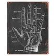 thumbnail image 1 of Vintage Palmistry Hand Wall Art Print, Fortune Telling Metal Tin Sign Kitchen Pub Novelty Coffee Bar Club Wall Poster Yard Garden Farm Man Cave 8x12 inch, 1 of 5