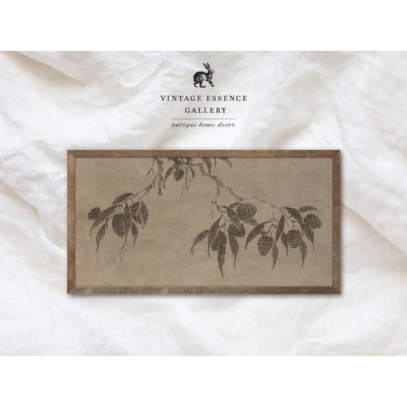 Vintage Panoramic Botanical Print, Unframed Paper Poster 8x10in