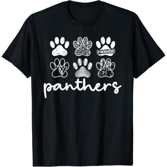 Vintage Panthers School Sports Name For Men Women Kids T-Shirt