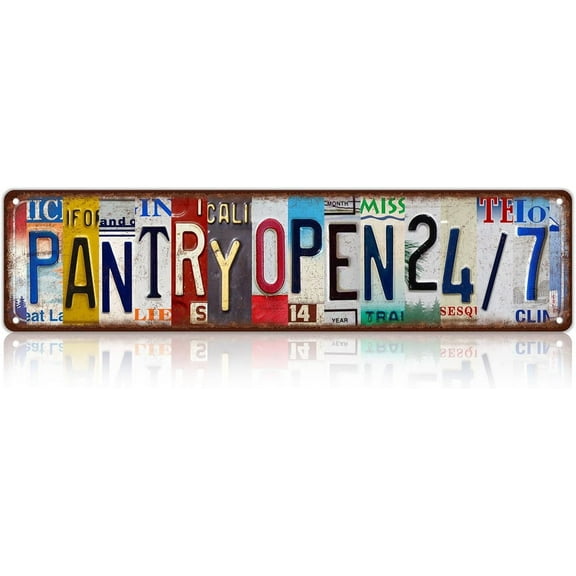 Vintage Pantry Wall Decor Street Signs Home Bar Coffee Metal Tin Signs 16 x 4 Inches