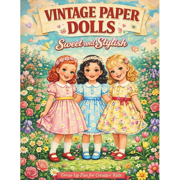 Vintage Paper Doll Collection Vintage Paper Dolls: Sweet and Stylish: Dress-Up Fun with 45+ Dresses and Accessories for Creative Kids, Book 6, (Paperback)