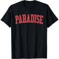 thumbnail image 1 of Vintage Paradise CA Distressed Red Varsity Style T-Shirt, 1 of 3