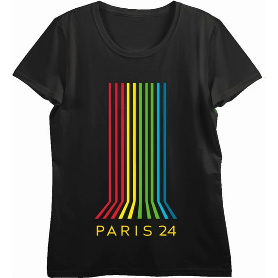 Vintage Rainbow Women's Crew Neck Short Sleeve Crop Tee