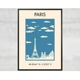 thumbnail image 1 of Vintage Paris Wall Art, Vintage Travel Poster, Minimalist Bohemian Decor, Paris Skyline, France Decor Wall Art, Modern Wall Decor, 8x12 UNFRAMED, 1 of 2