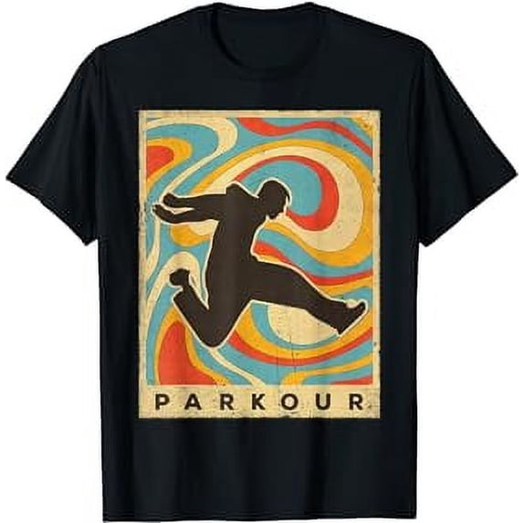 Vintage Parkour Sport Retro Poster Gift T-Shirt