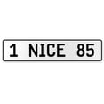 thumbnail image 1 of Vintage Parts USA  1 NICE 85 - White Aluminum Street Sign Mancave Euro Plate Name Door Sign Wall Art, 1 of 1
