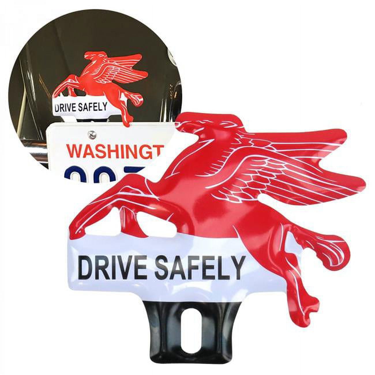 Vintage Parts USA 315181 Mobil Flying Horse Pegasus License Plate