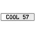 thumbnail image 1 of Vintage Parts USA 553763 Cool 57 - White Aluminum Street Sign Mancave Euro Plate Name Door Sign Wall, 1 of 1