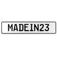 thumbnail image 1 of Vintage Parts USA 555511 Madein23 - White Aluminum Street Sign Mancave Euro Plate Name Door Sign Wall, 1 of 1